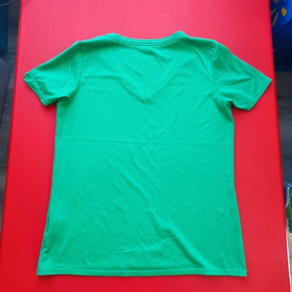 The Nike Tee V-neck short sleeve T-shirt green women's size L - Picture 3 of 5